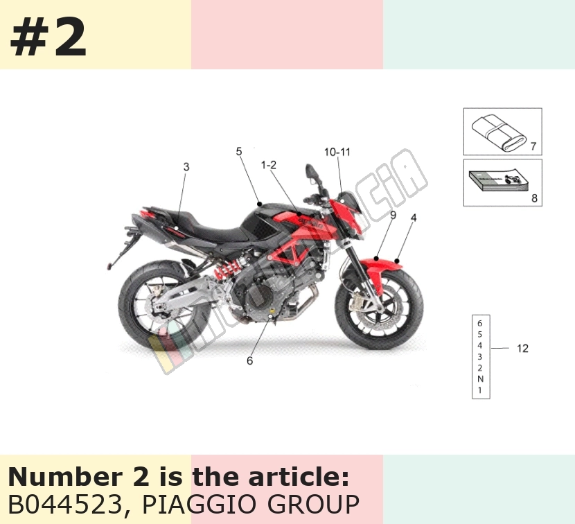 Decalque, Motivo: Aprilia, à esquerda
