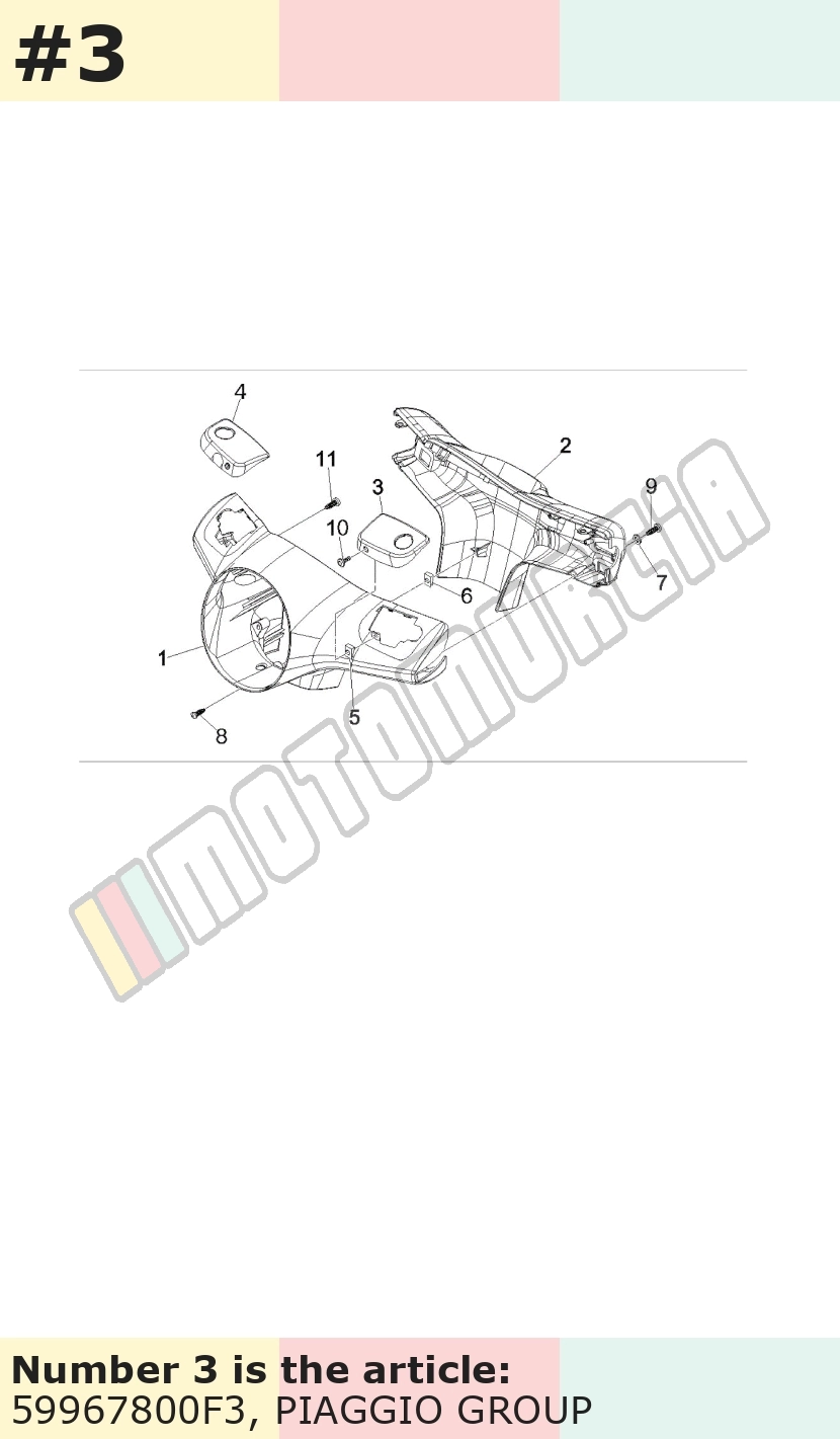 Couvercle, gauche, violet, Suffixe et code couleur Piaggio: F3_violet prune 146