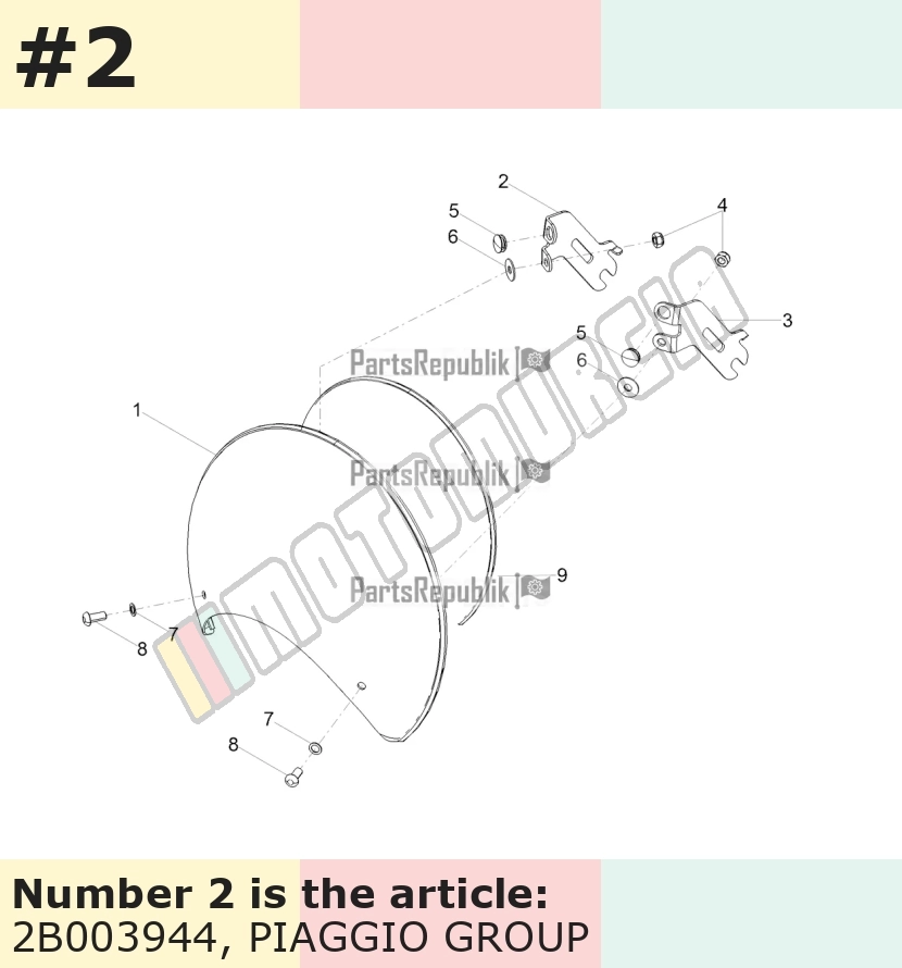 Bracket for windscreen, right