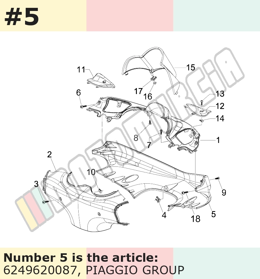 Handlebar Fairing, front, white, Suffix: 87_white optic 724