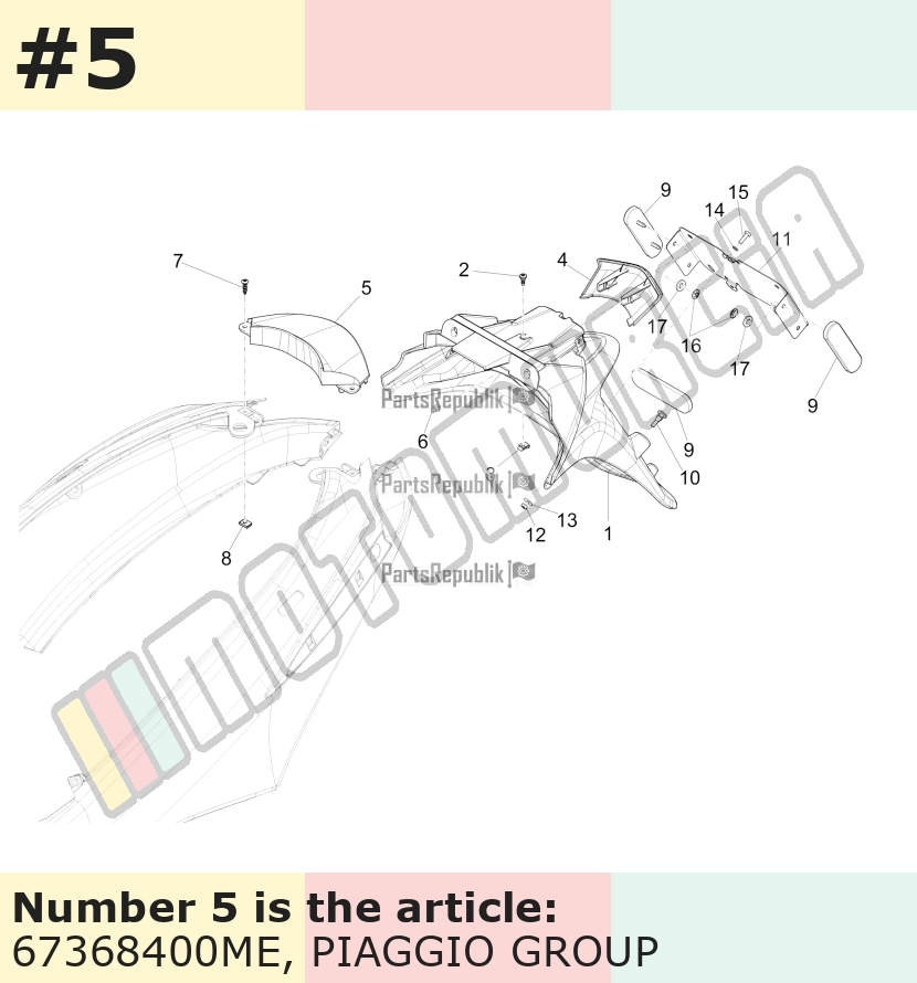 Fermeture/habillage, marron, Suffixe et code couleur Piaggio: ME_marron 130/A