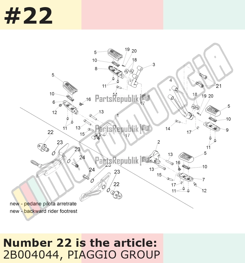 Articulation pour repose-pieds