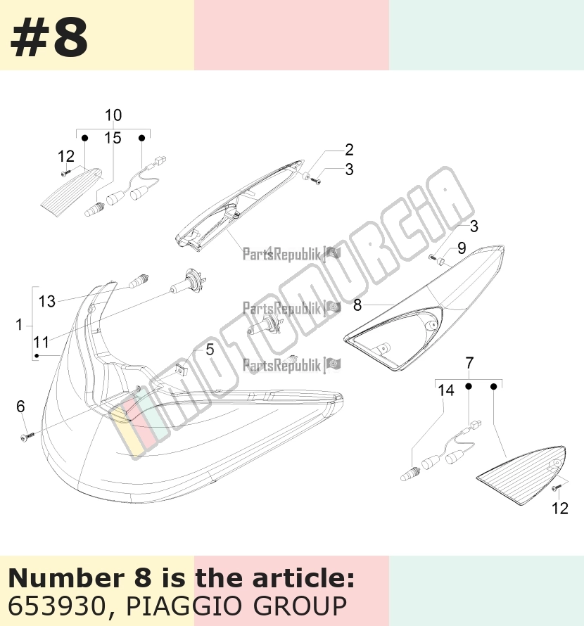 Bracket for indicators, front, left