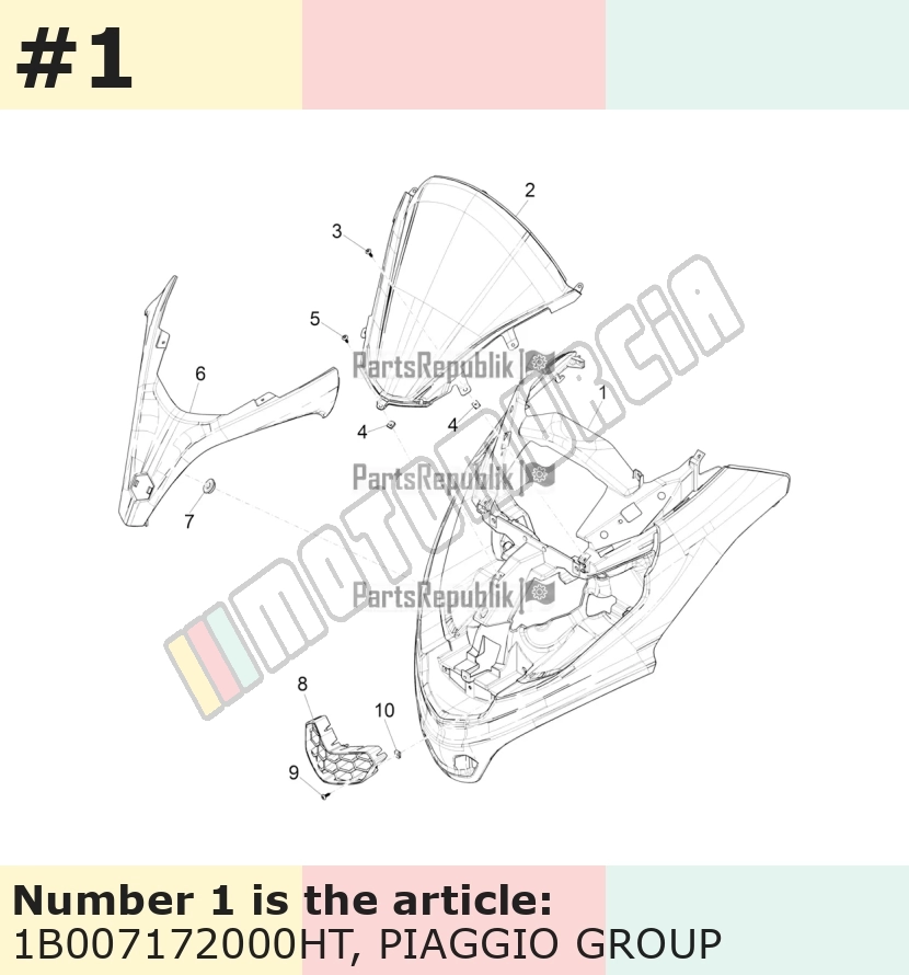 Front Shield, grey, Suffix: HT_grigio Mouse 715/C