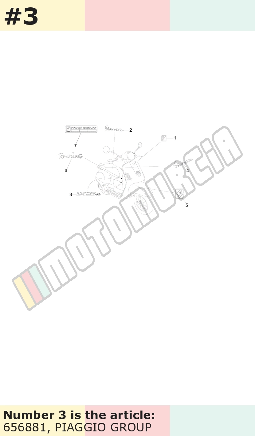 Dekor, Motiv: LX 125 i.e., silber, rot