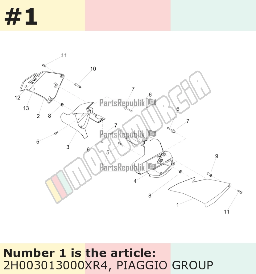 Verkleidung, mit Dekor links, rot, Suffix: XR4_rot fluo