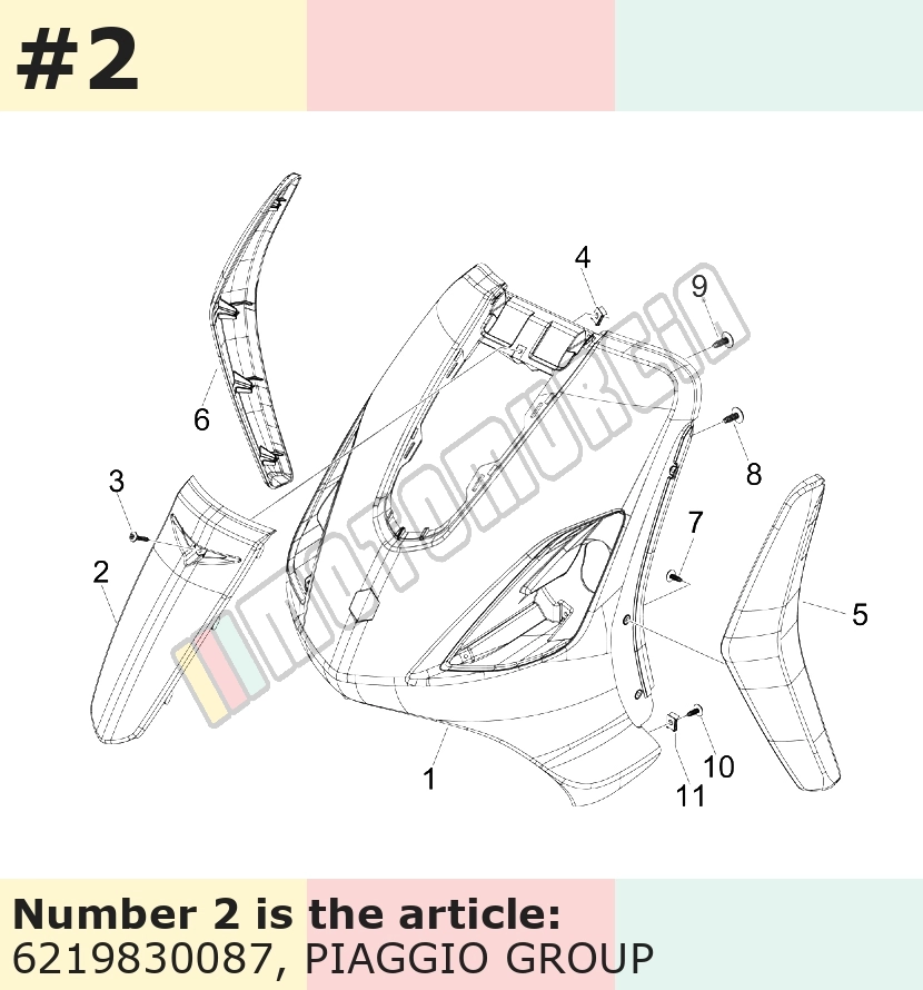 Cascade, blanc, Suffixe et code couleur Piaggio: 87_blanc optique 724