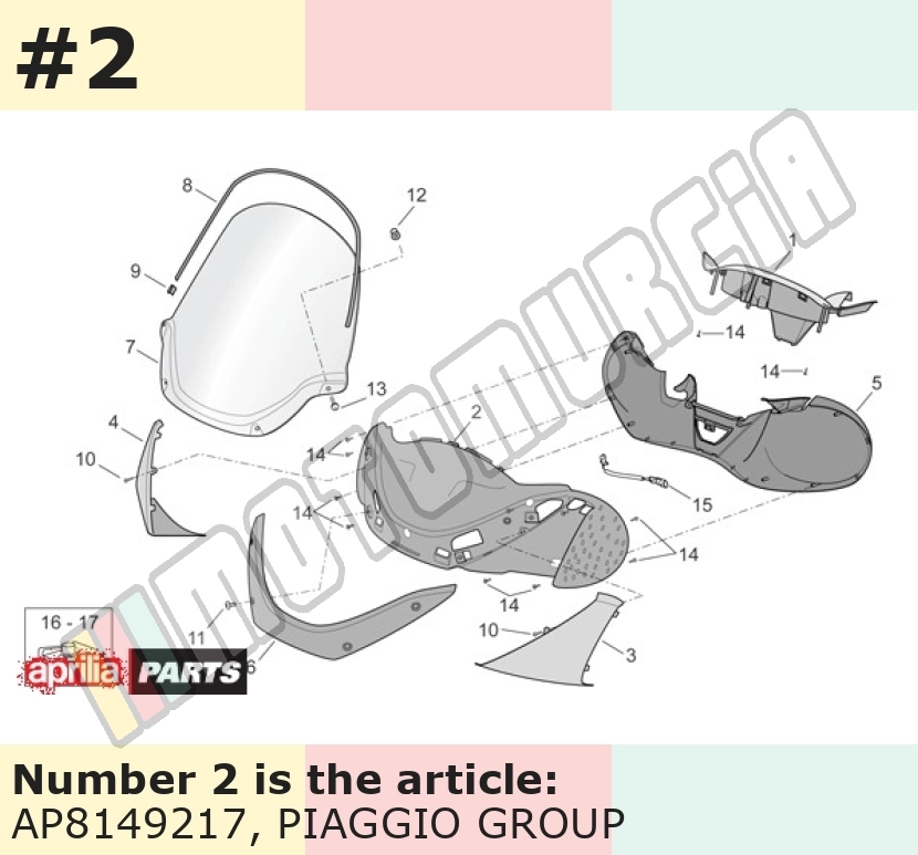 Handlebar Fairing, front, grey