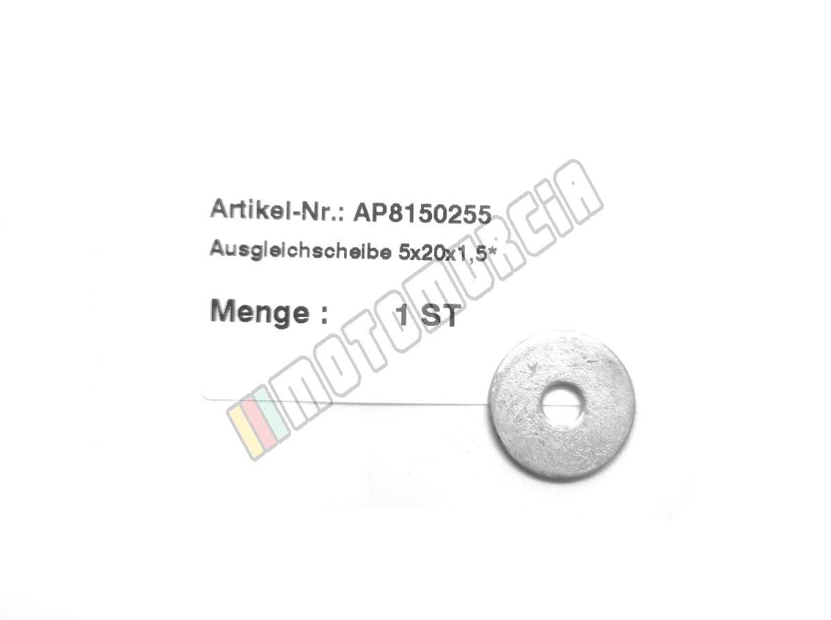 Rondelle d'ajustement 5x20x1,5 mm