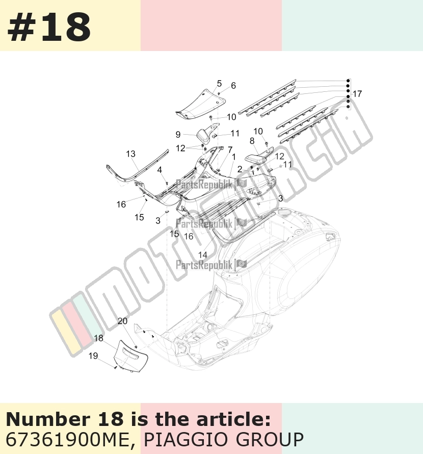 Trappe d'inspection, marron, Suffixe et code couleur Piaggio: ME_marron 130/A