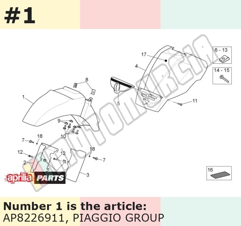 Mudguard Front, White, produttore Colore: Glam White