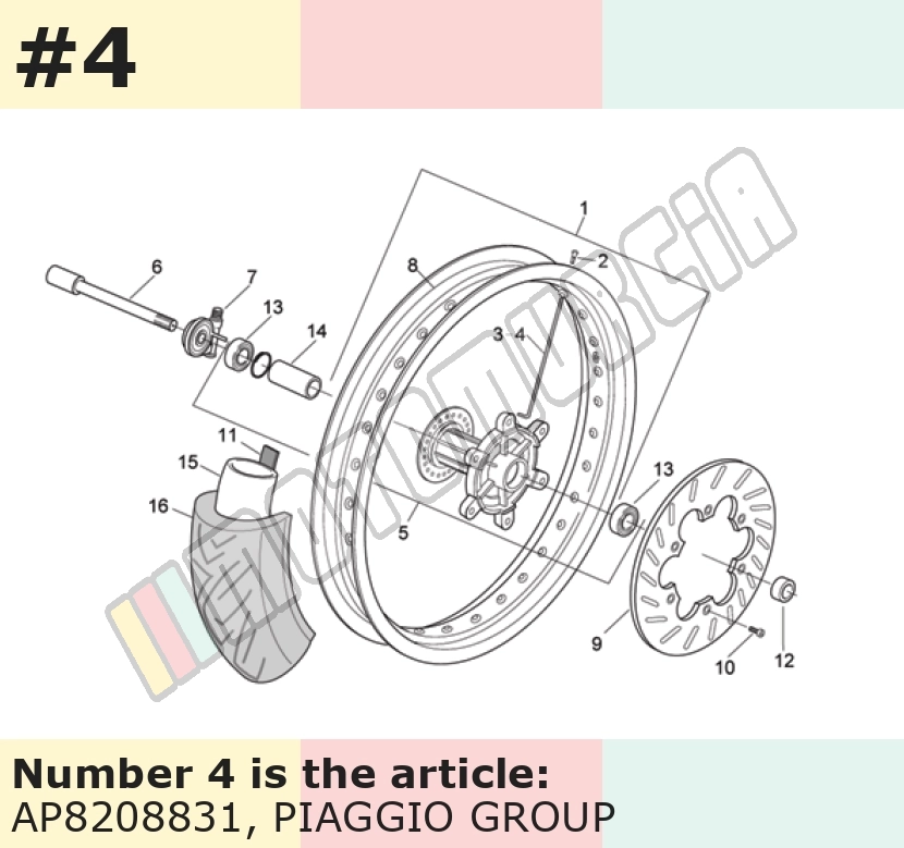 Spoke Front, longitud: 23,8 cm, espesor: 3,00 mm, ángulo: 95 °