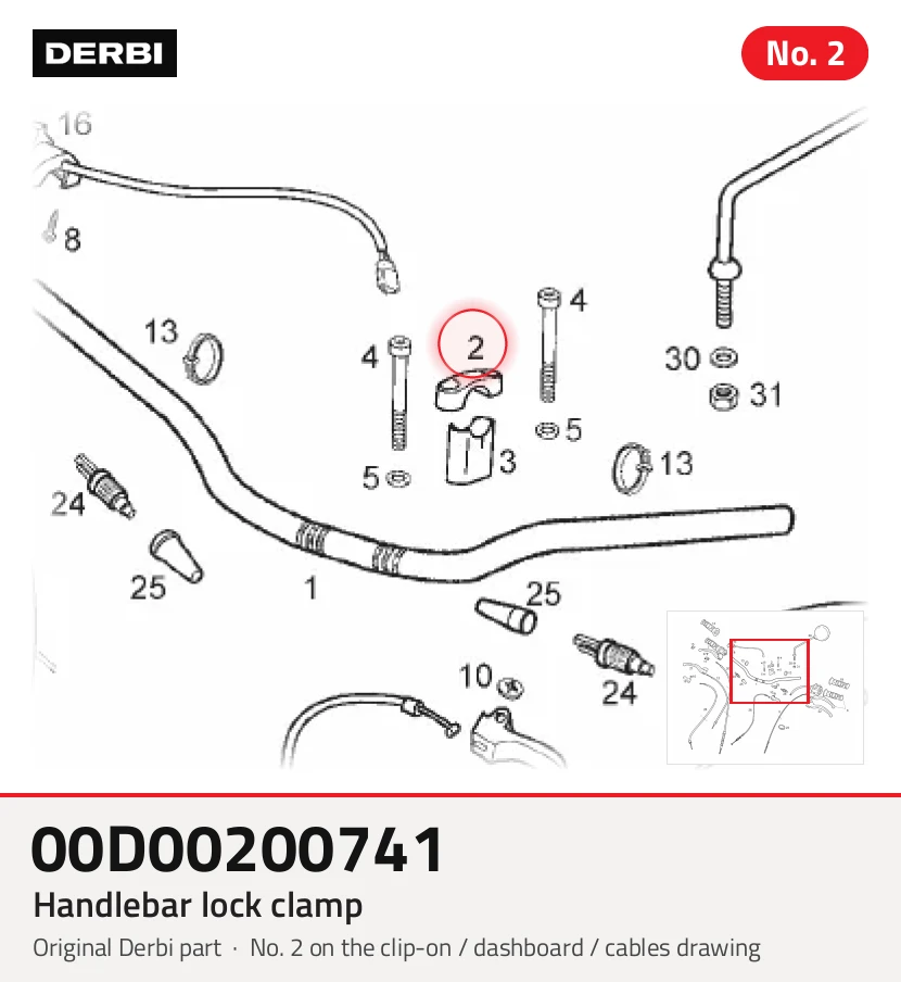 HANDLEBAR LOCK CLAMP