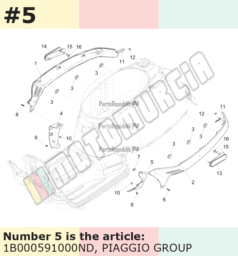 Cache/entourage/habillage, gauche, noir, Suffixe et code couleur Piaggio: ND_noir graphite 79/A