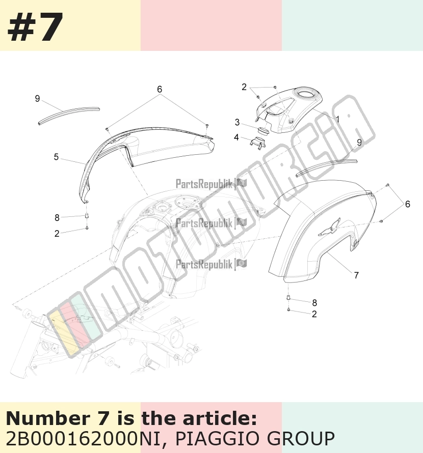 Couvercle pour réservoir, gauche, noir, Suffixe et code couleur Piaggio: NI_noir mat meteor 80/B