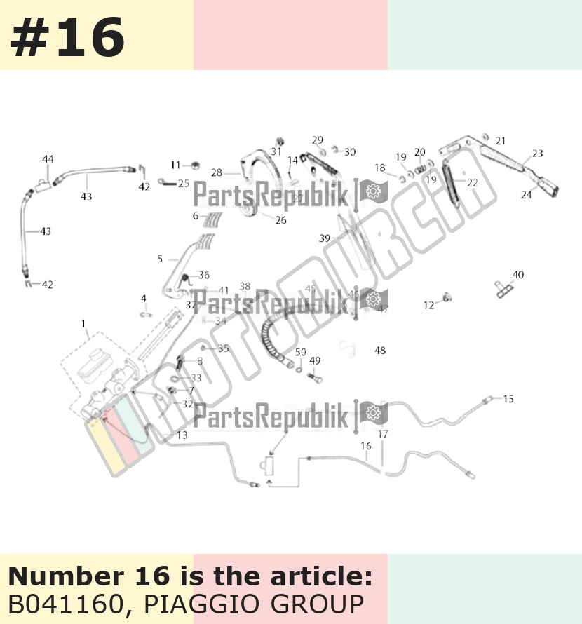 Bremsleitung, hinten, rechts