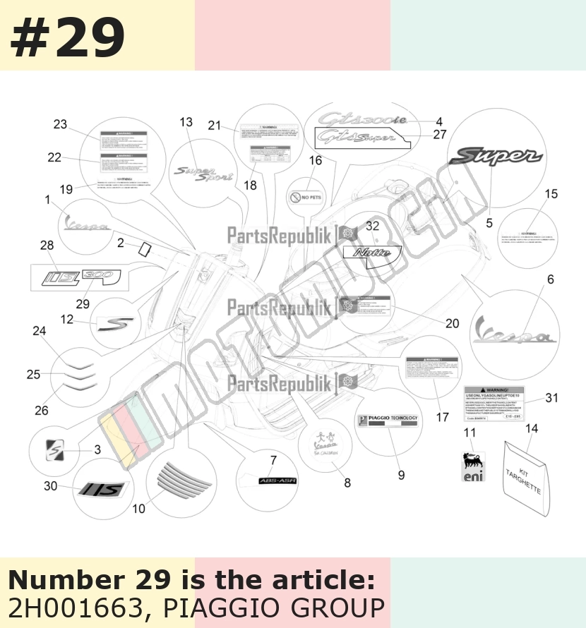 Autocollant, Motif: 300