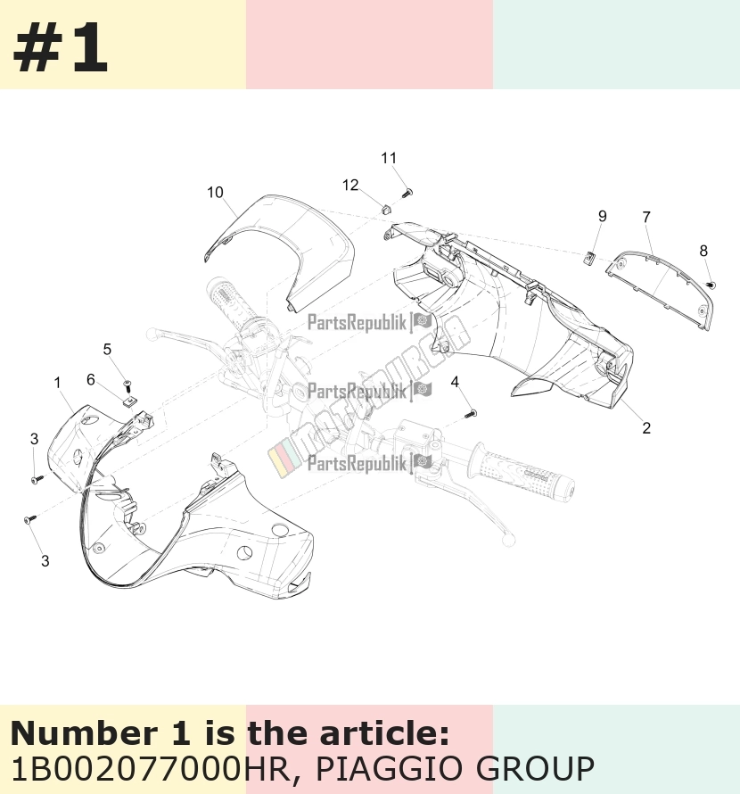 Lenkerverkleidung, vorne, grau, Suffix: HR_grau matt 713/C