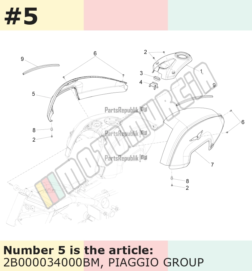 Cubierta del tanque, con calcomanías correctas, blancas, sufijo: bm_bianco diamante 525