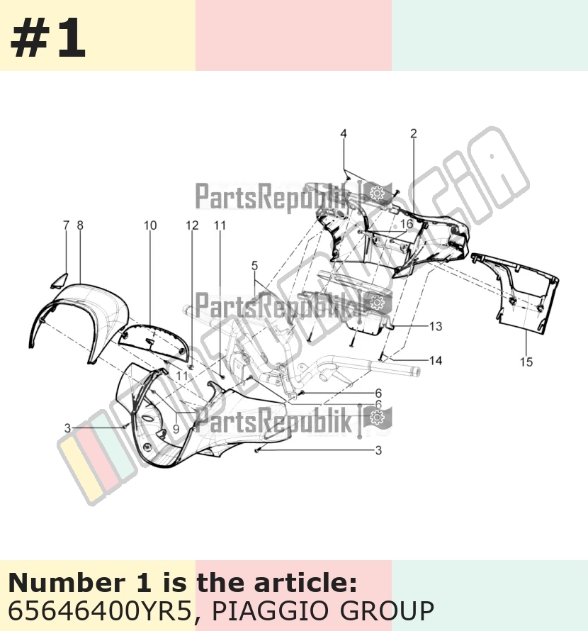 Handlebar Fairing, front, red, Suffix: YR5_red must / vignola / 880/A