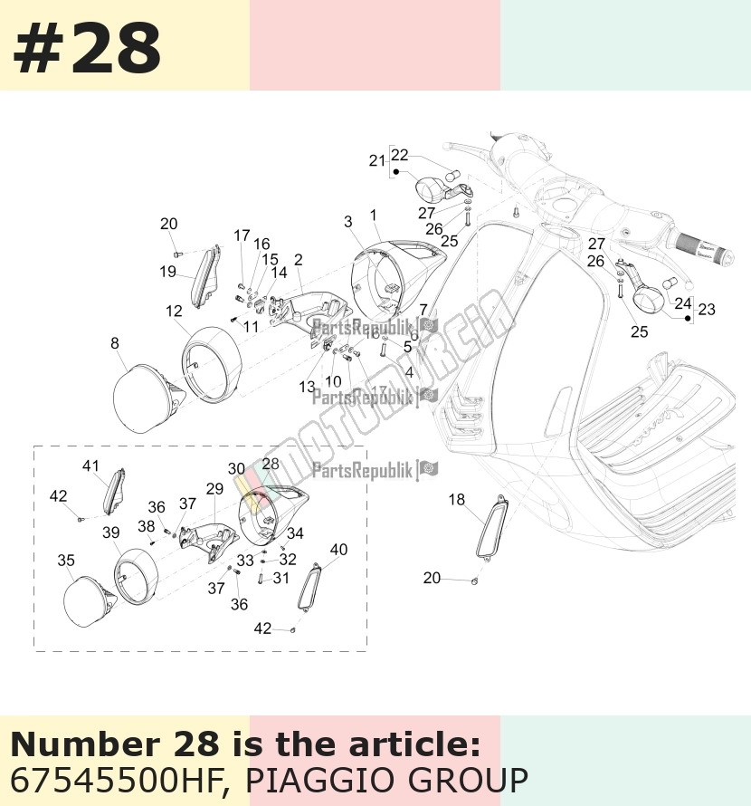 Scheinwerfergehäuse, grau, Suffix: HF_grau 784/B