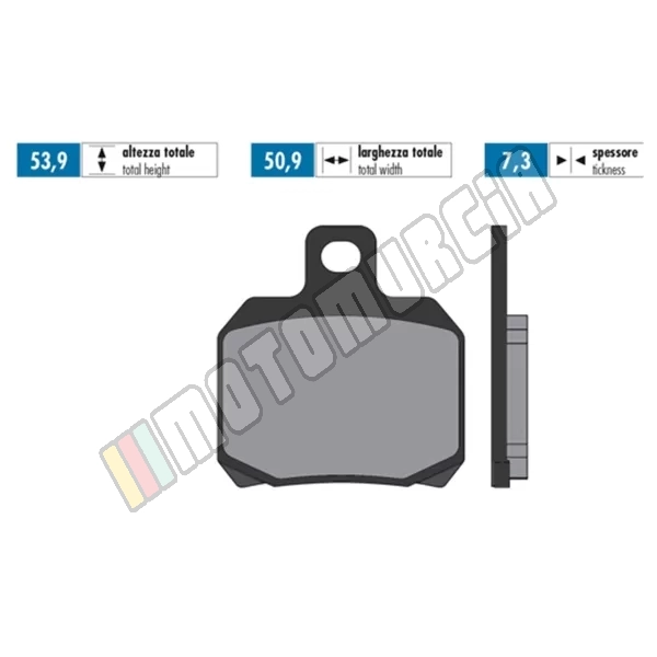 Brake lining set Sintermetaal, E -certified,
