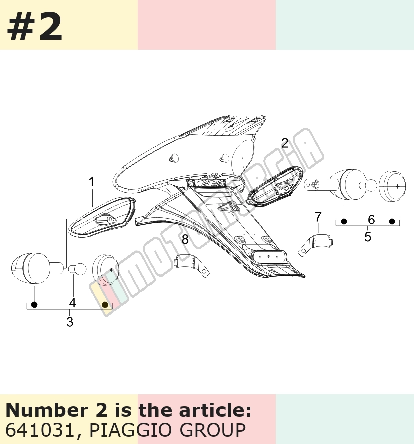 Bracket for indicators, rear, right