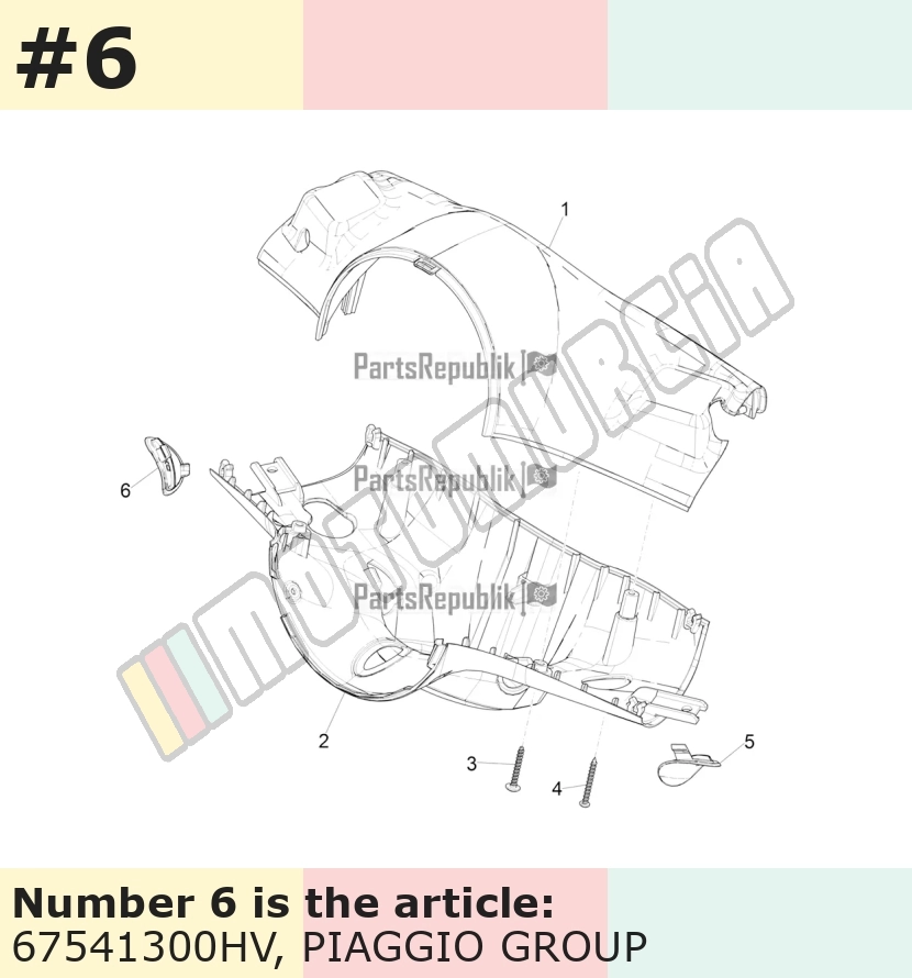 Couvercle, gauche, argent, Suffixe et code couleur Piaggio: HV_argent 719/C