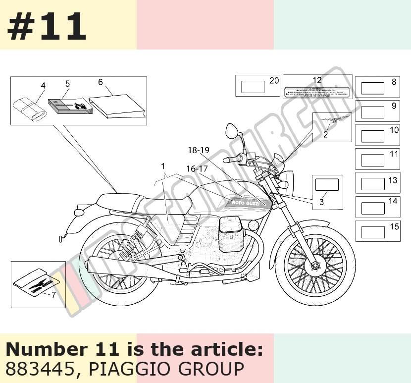 Autocollant, Motif: pression des pneus, (USA)