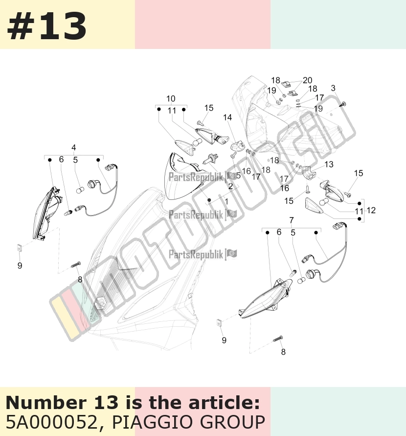 Bracket for indicators, left, NAFTA (North America)