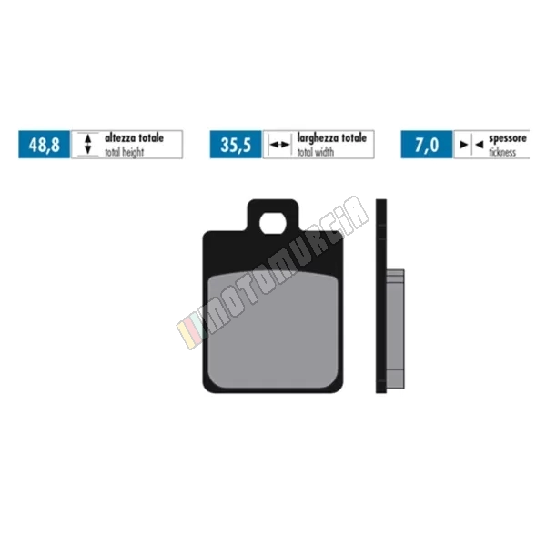 Brake lining set Sintermetaal, E -certified,