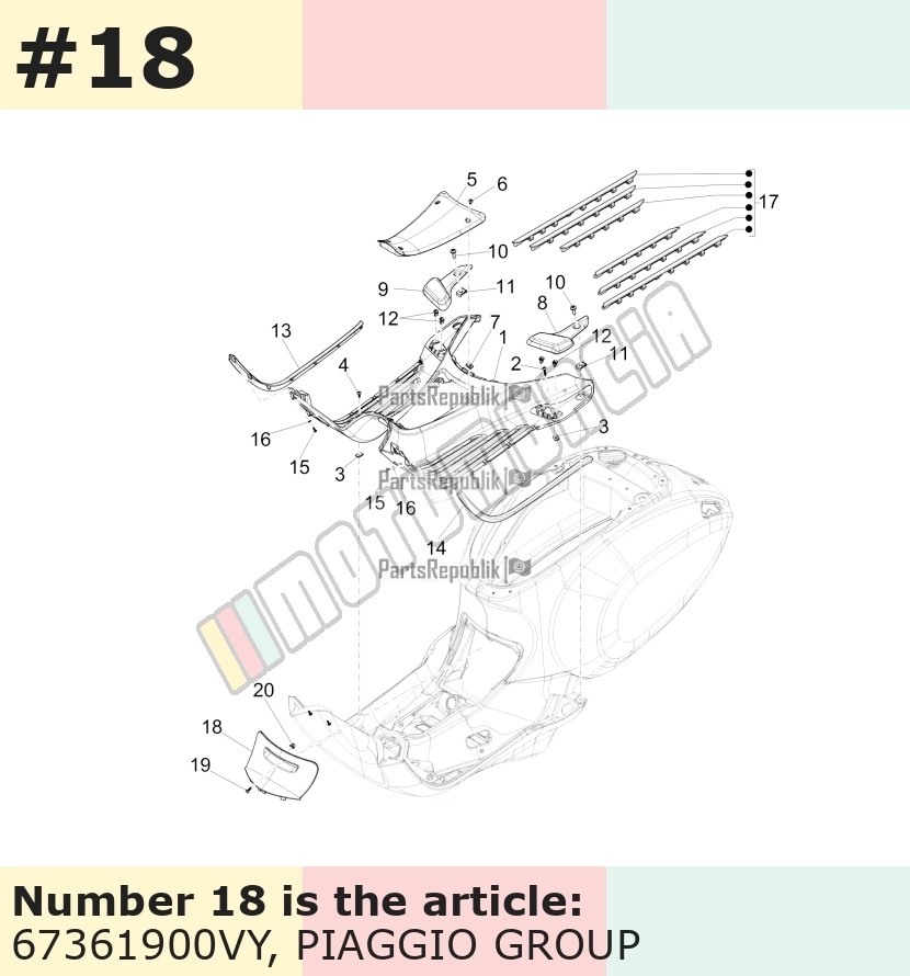 Trappe d'inspection, vert, Suffixe et code couleur Piaggio: VY_vert 349/A