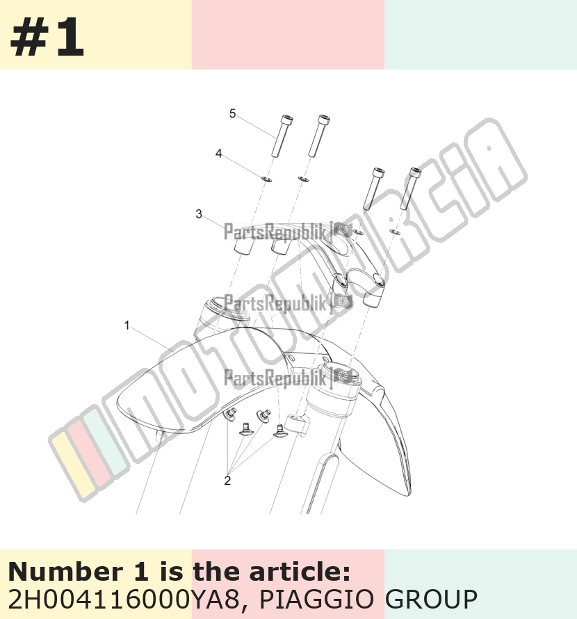 Mudguard con decalcomanie, fronte