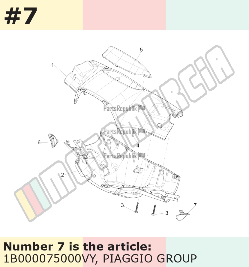 Couvercle, gauche, vert, Suffixe et code couleur Piaggio: VY_vert 349/A