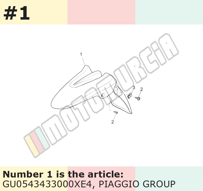 Mudguard Front, Silver, produttore Colore: folla d'argento