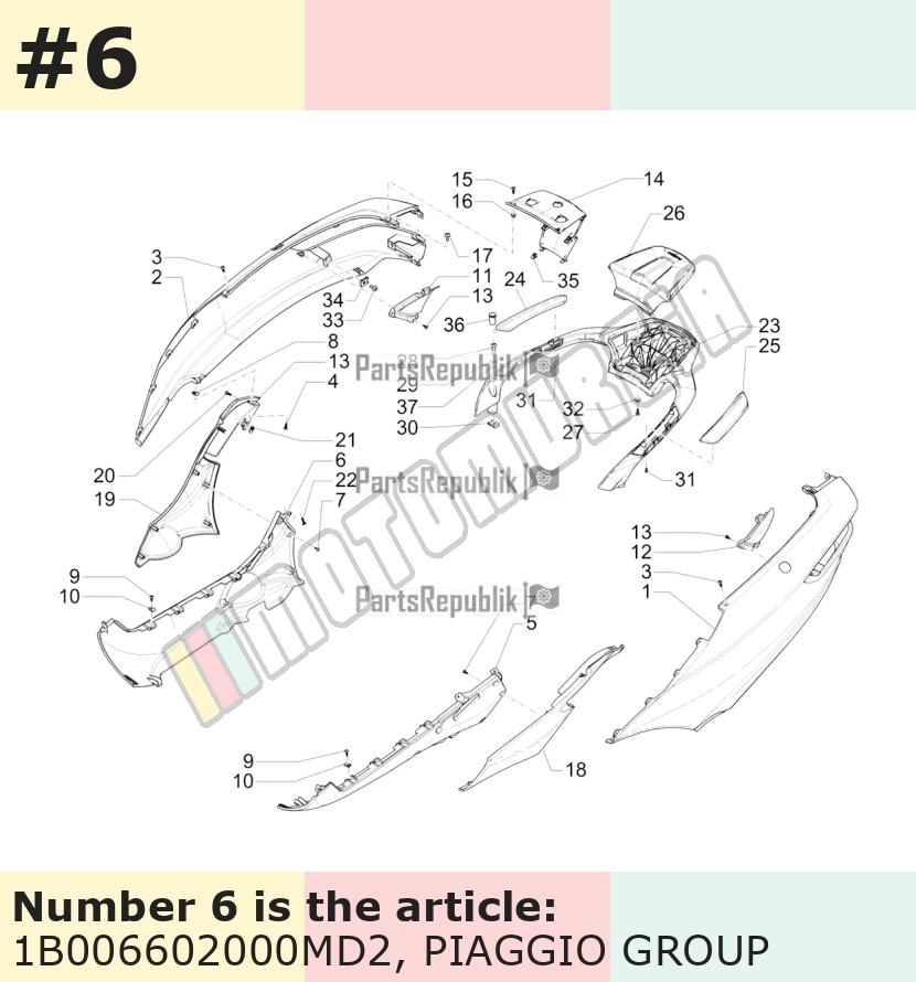Revêtement, droit, marron, Suffixe et code couleur Piaggio: MD2_marron 129/A