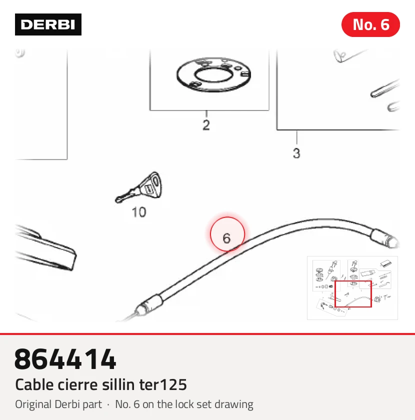 Kabel Cierre Sillin Ter125