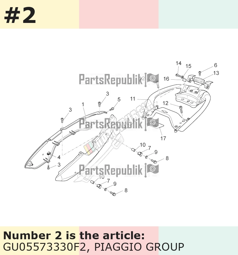 Carénage latéral, gauche, argent, Suffixe et code couleur Piaggio: F2_argent excalibur 738/A