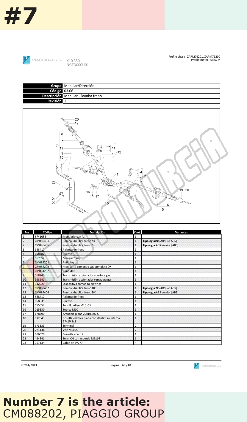 COMPLETE RIGHT THROTTLE CONTROL GRIP