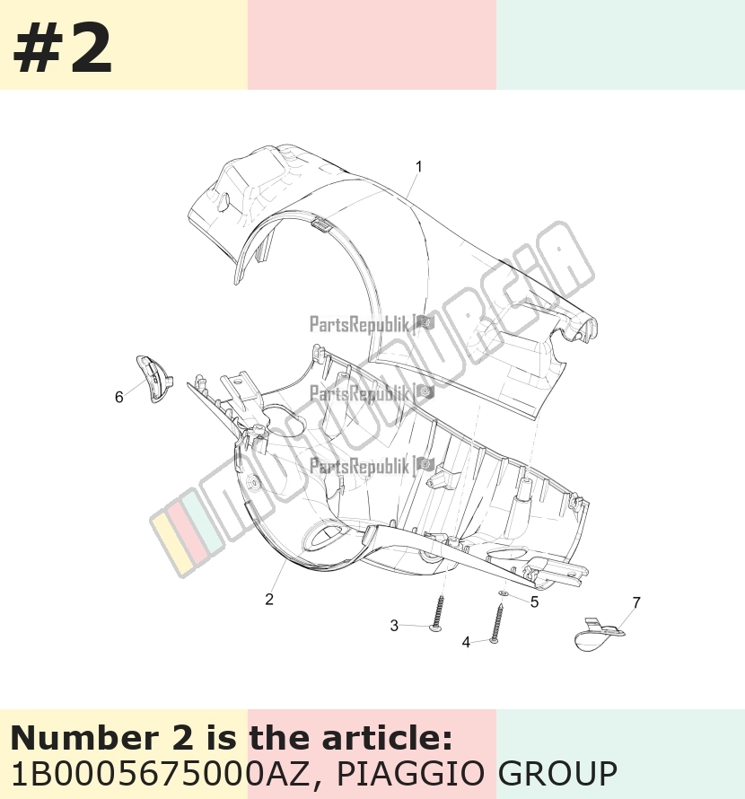 Revêtement guidon, bas, bleu, Suffixe et code couleur Piaggio: AZ_bleu 260/A, (USA)