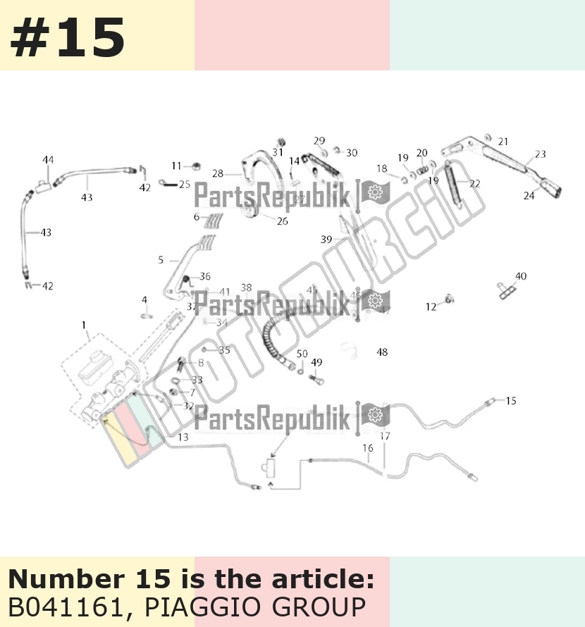 Bremsleitung, hinten, links