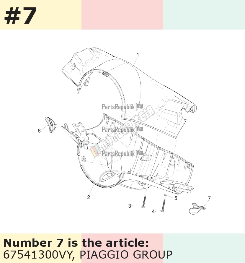 Couvercle, gauche, vert, Suffixe et code couleur Piaggio: VY_vert 349/A