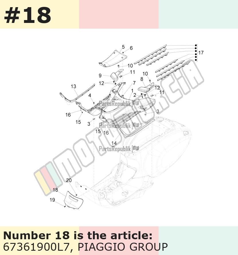 Trappe d'inspection, jaune, Suffixe et code couleur Piaggio: L7_jaune mat / jaune jaloux / 974/A