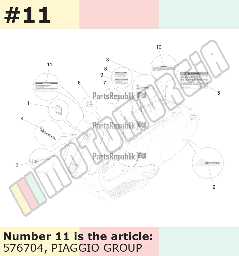 Sticker, motive: warning notes