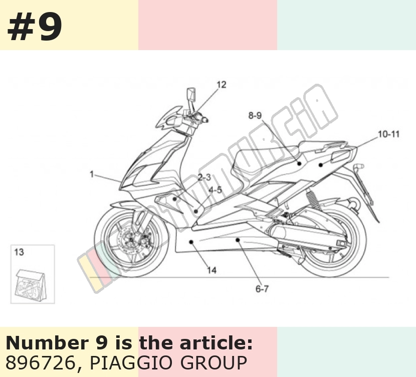 Dekor, Motiv: SR, links