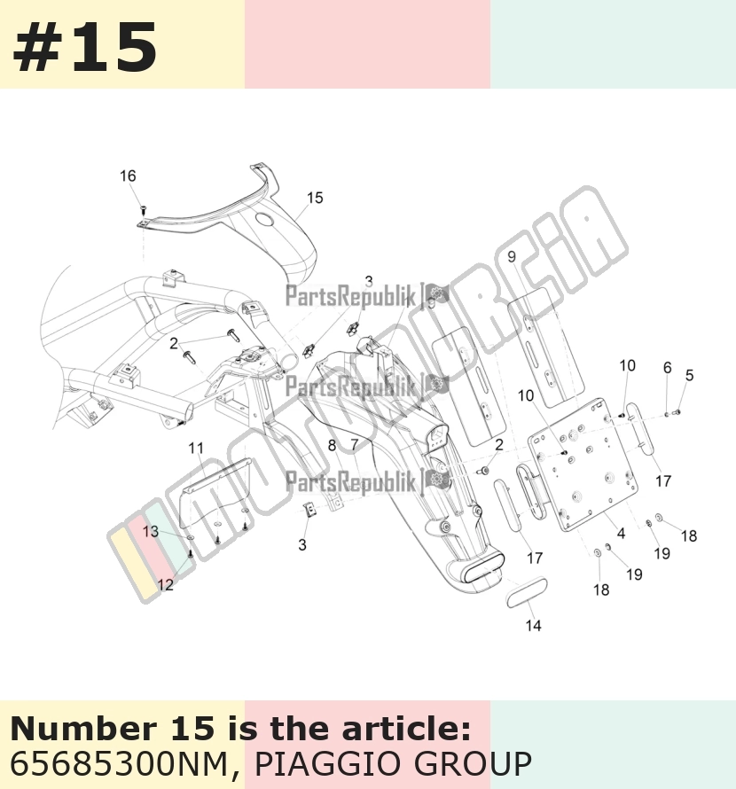 Cache/entourage/habillage, noir, Suffixe et code couleur Piaggio: NM_noir 90/B