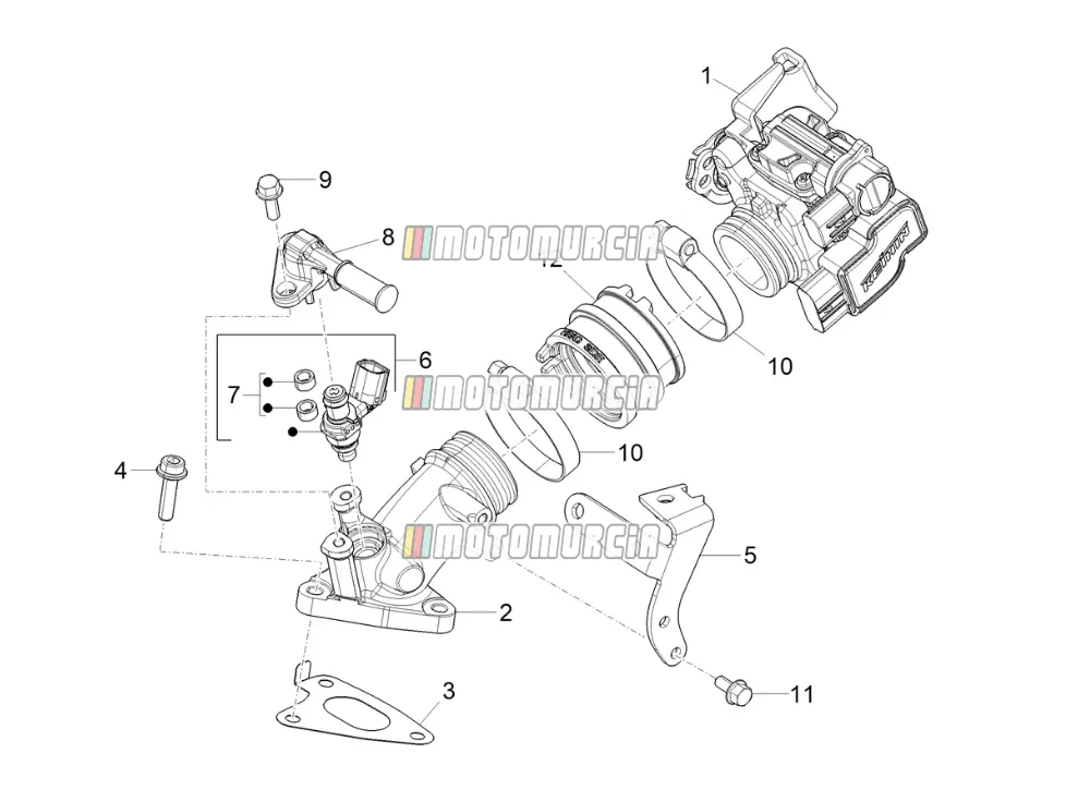Gasklephuis - injector - inductiekoppeling