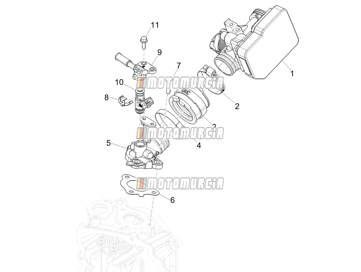 Gasklephuis - injector - inductiekoppeling