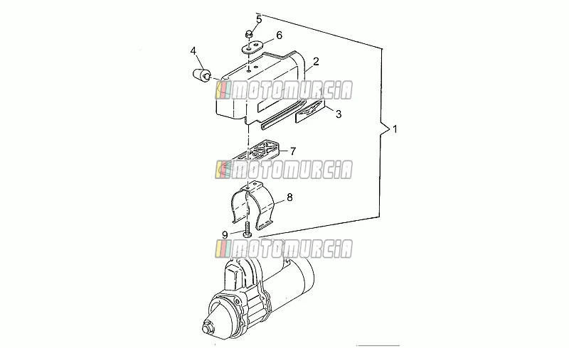 Startmotor deksel