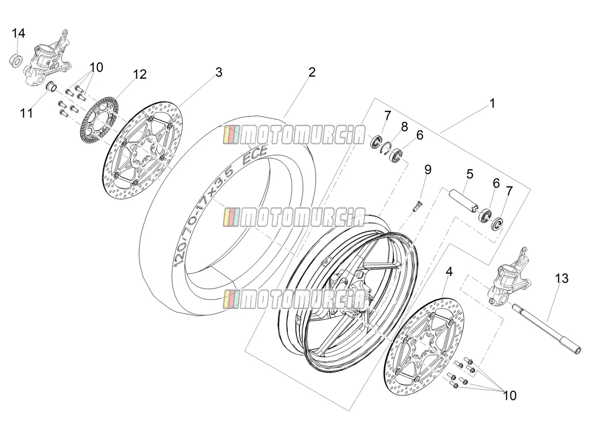 Roue avant
